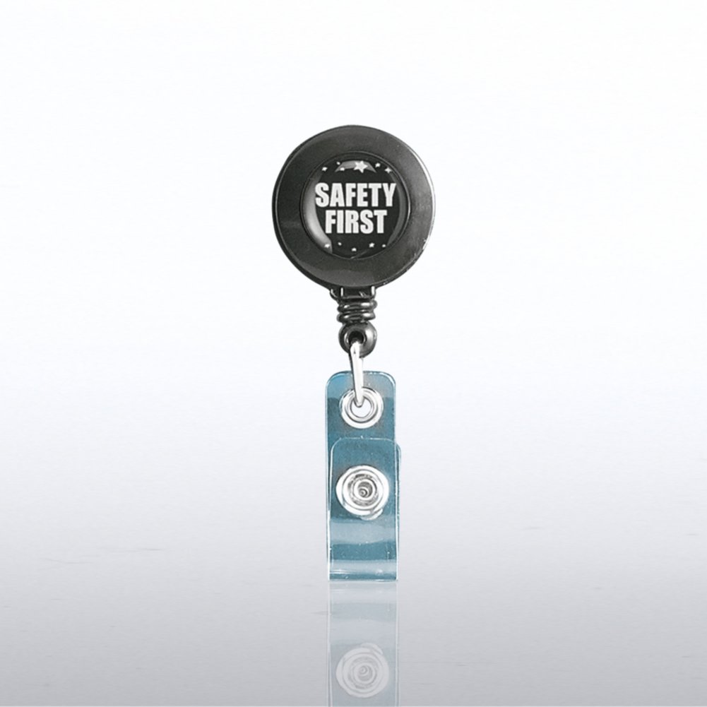 Themed Badge Reel - Safety First Black