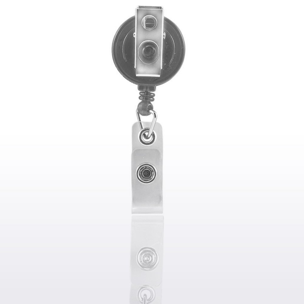 Badge Reel - Translucent - Black BACK