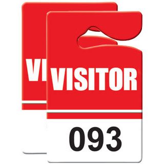 Visitor Parking Hang Tags - Red