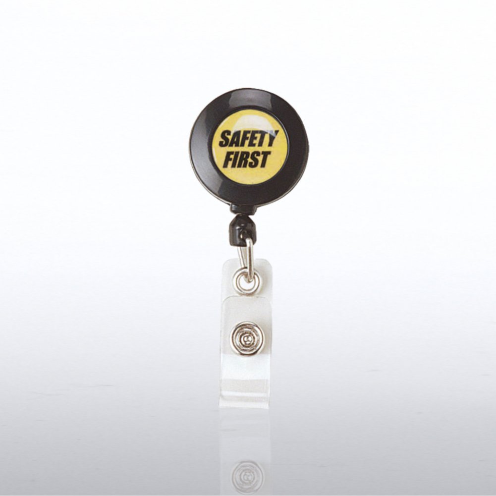 Themed Badge Reel - Safety First Yellow