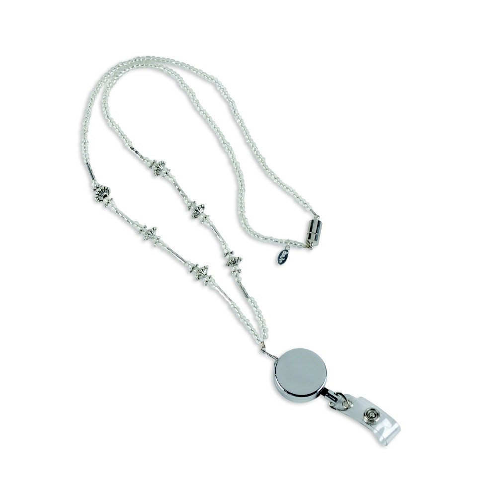 ID Badge Reel Necklace - Silver Spring