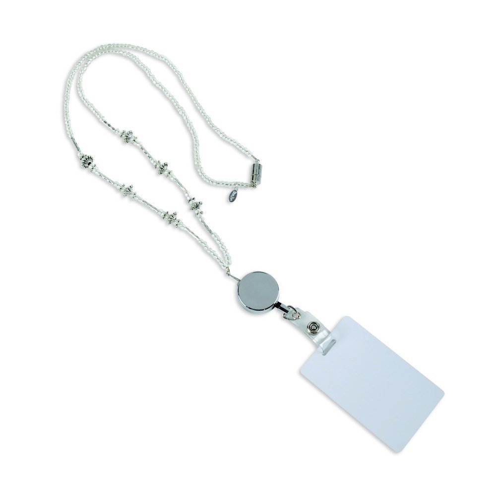 ID Badge Reel Necklace - Silver Spring OPEN