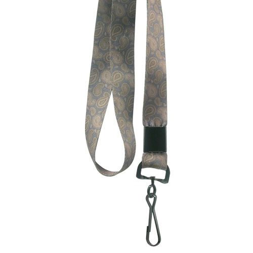 Designer Lanyards - Brown Paisley