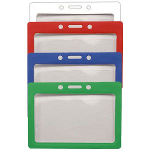 Colored Frame Badge Holders - Horizontal - Credit Card