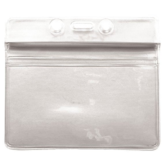 Badge Holder - Sealable - Horizontal - Clear