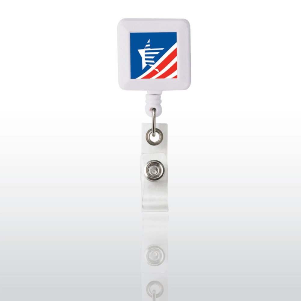 Badge Reel - Square - Flag Star