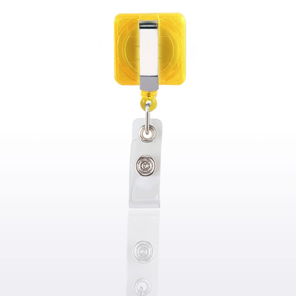 Badge Reel - Yellow Square - Safety First BACK