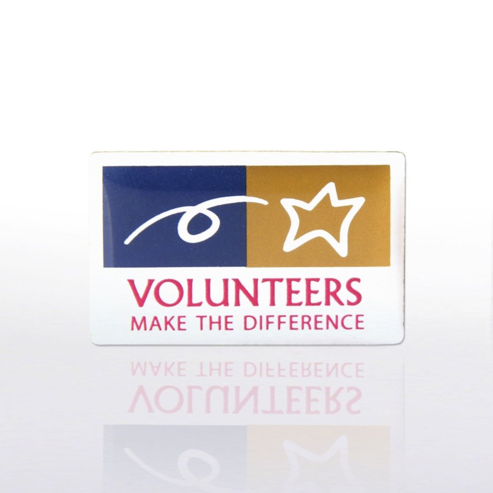 Lapel Pin - Volunteers Make The Difference - Multi-Color