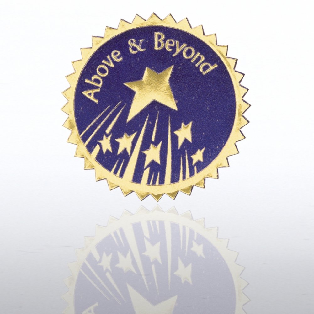 Certificate Seal - Above & Beyond Stars - Blue/Gold