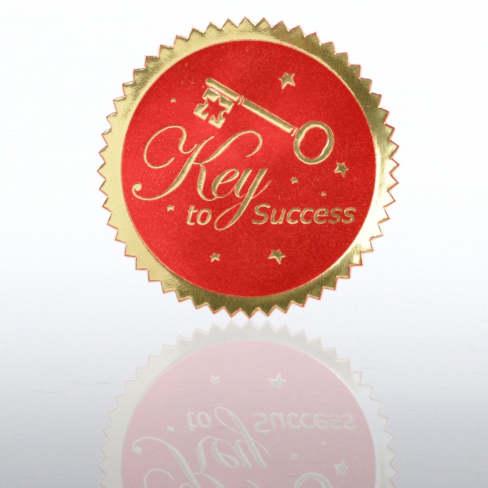 Certificate Seal - Key to Success - Red/Gold