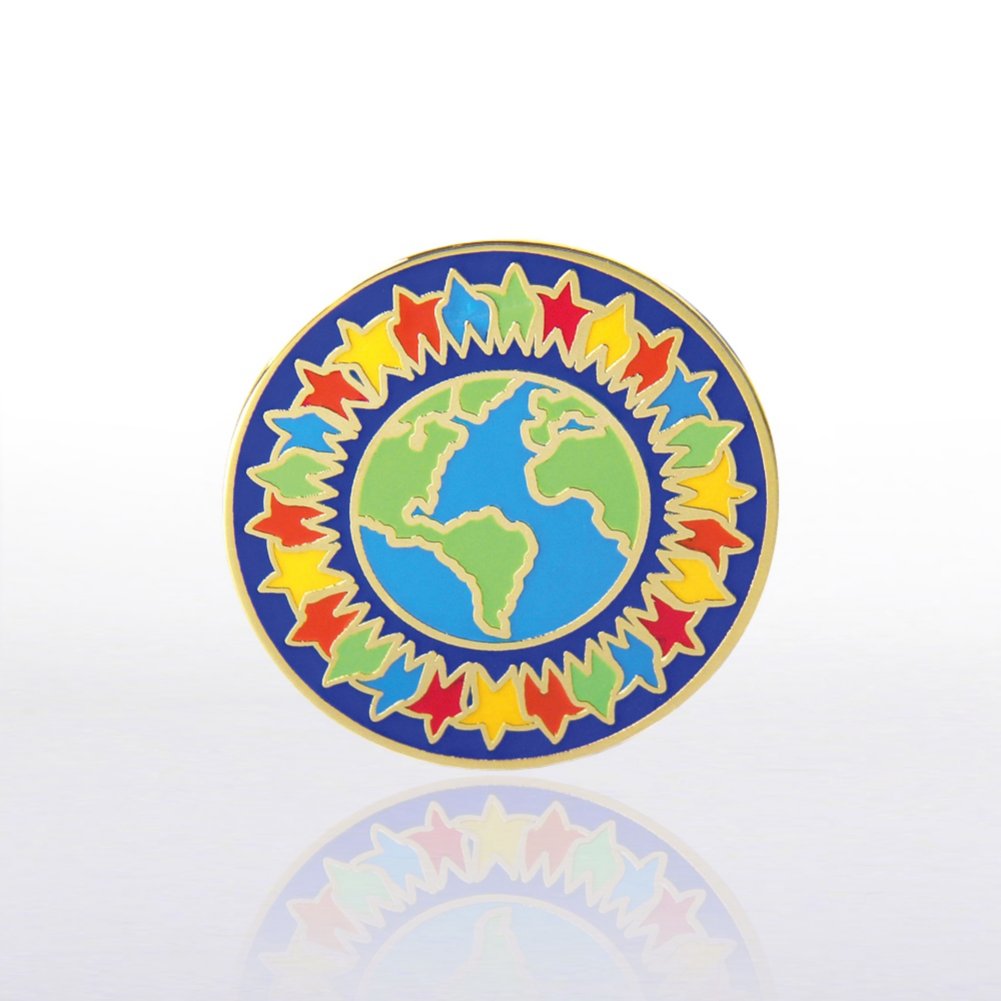 Lapel Pin - Together We Can World - Multi Color