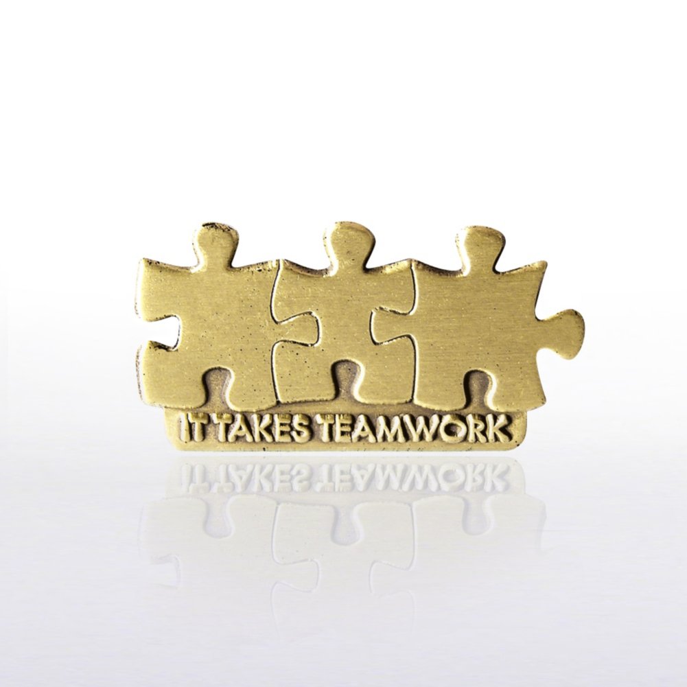Lapel Pin - It Takes Teamwork - Die Struck