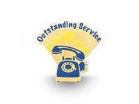 Lapel Pin - Outstanding Service Phone - Multi Color
