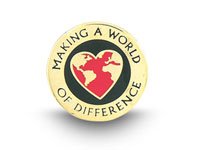 Lapel Pin - Making a World of Difference w/Heart