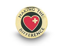 Lapel Pin - Making the Difference w/Heart and Cross