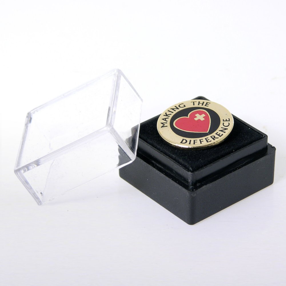 Lapel Pin - Making the Difference w/Heart and Cross BOX