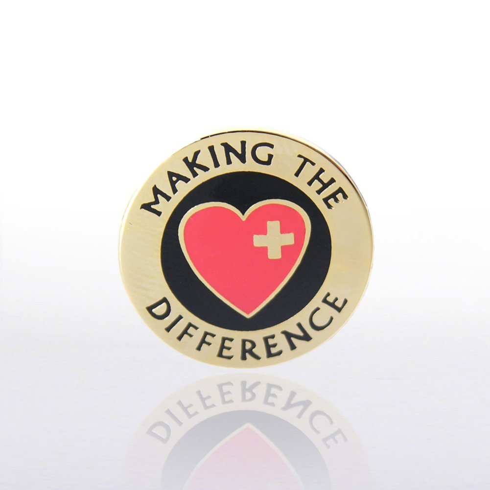 Lapel Pin - Making the Difference w/Heart and Cross