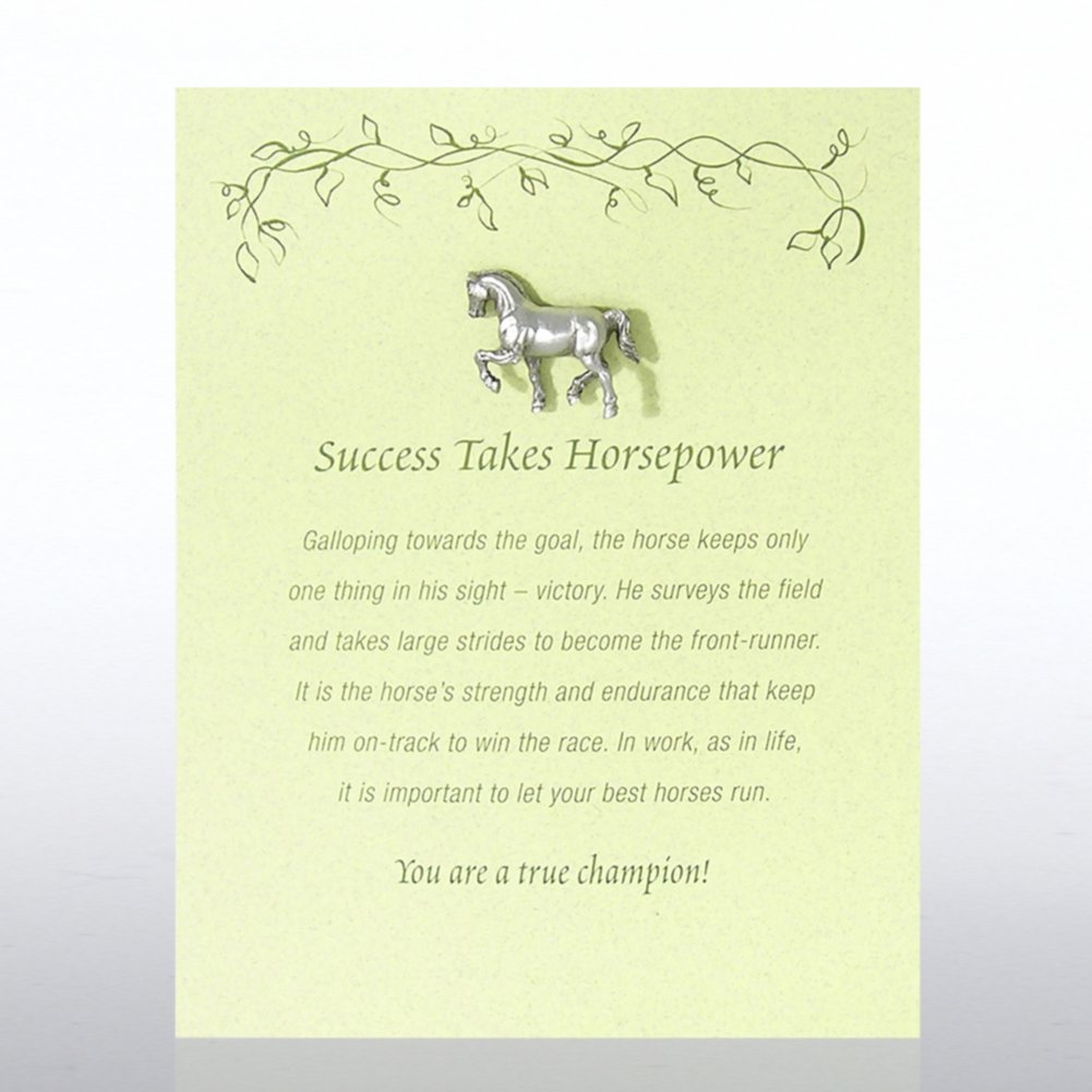 Character Pin - Horse: Success Takes Horsepower