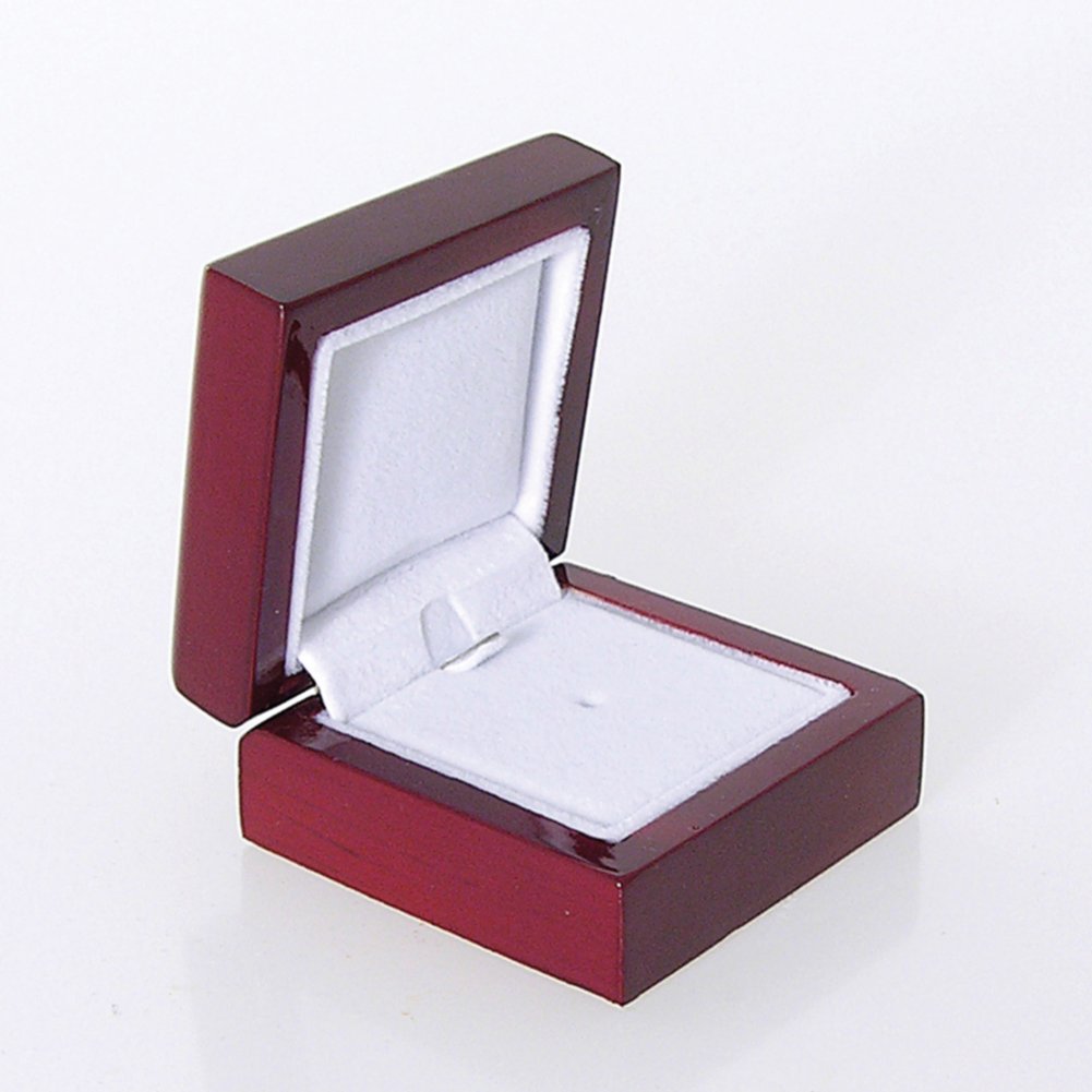 Engravable Lapel Pin Box - Gold OPEN