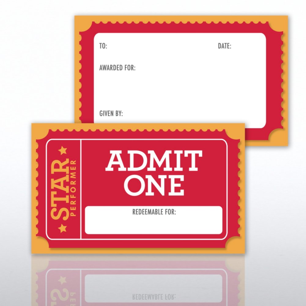 Coupon Ticket Book - Star Performer CARD3