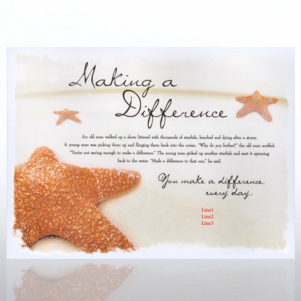 Theme Plaque - Starfish: Making a Difference