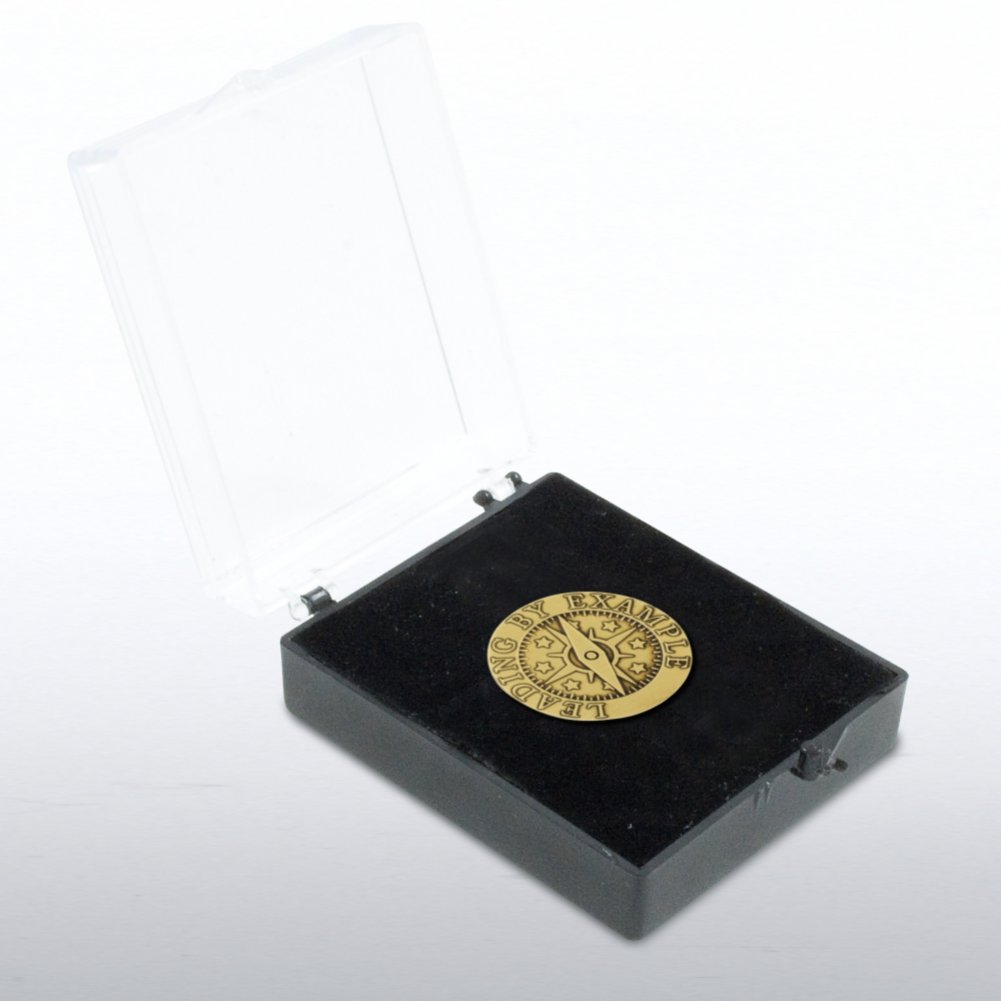 Lapel Pin - Compass - Leading by Example BOX