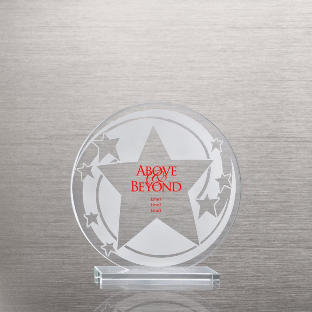 Etched Glass Award - Star Swirl