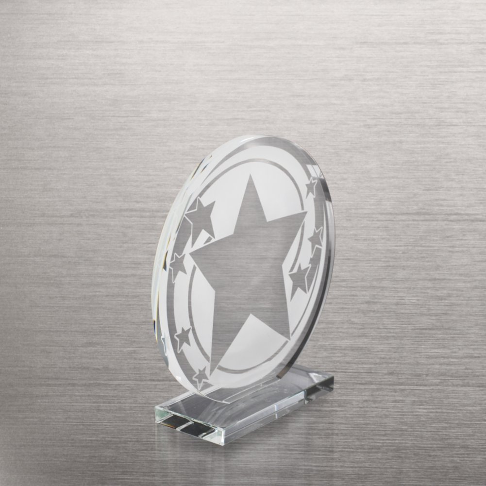 Etched Glass Award - Star Swirl SIDE