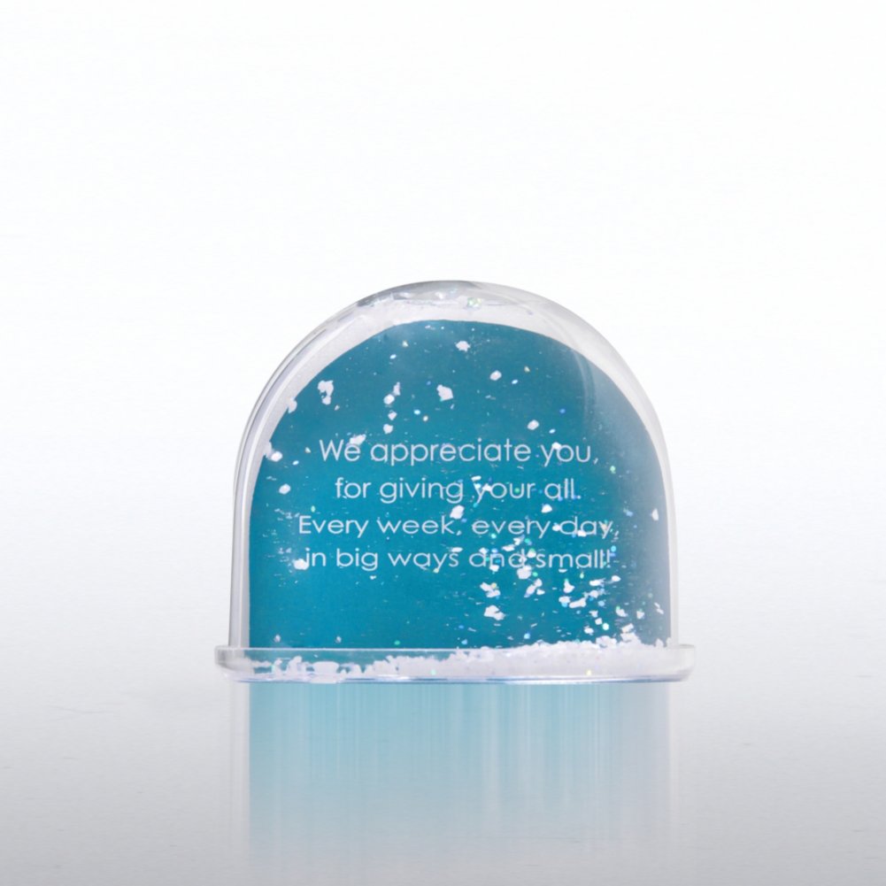 Snow Globe Photo Frame - Snowman: Season Bright BACK
