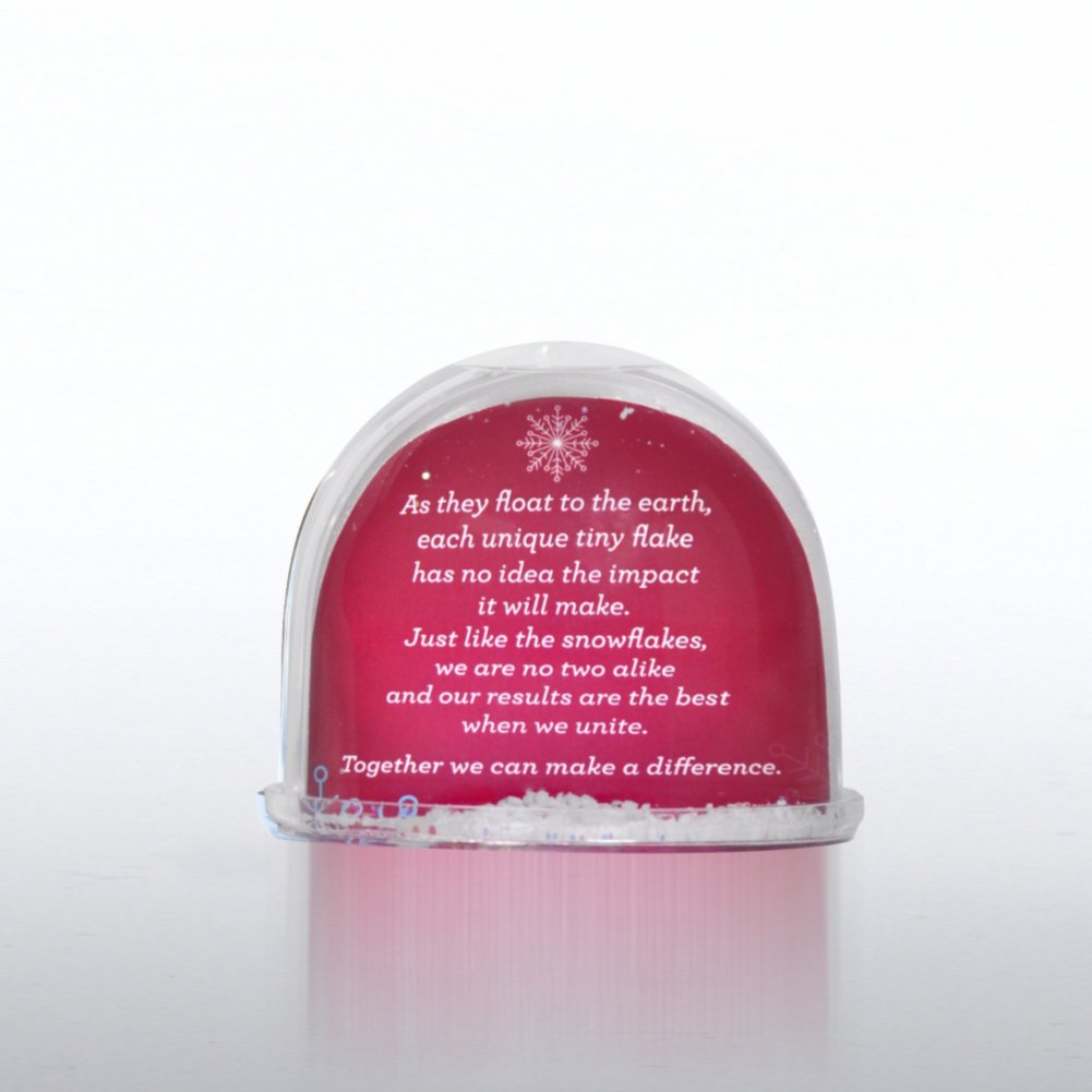 Snow Globe Photo Frame - Snowflake: You're One of a Kind BACK