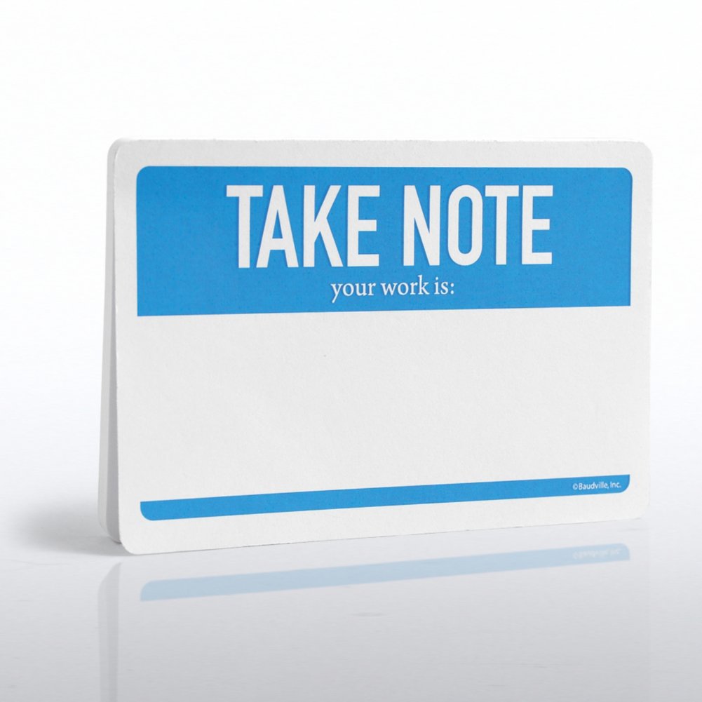 Recognition Note Pad - Your Work Is...Hello My Name Is...