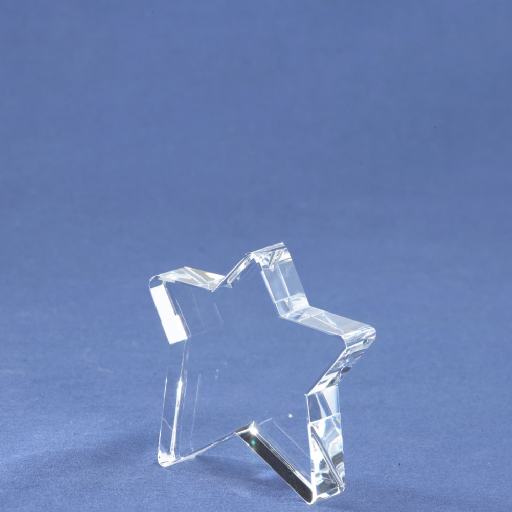 Crystal Paperweight - You Make the Difference Star - Clear SIDE