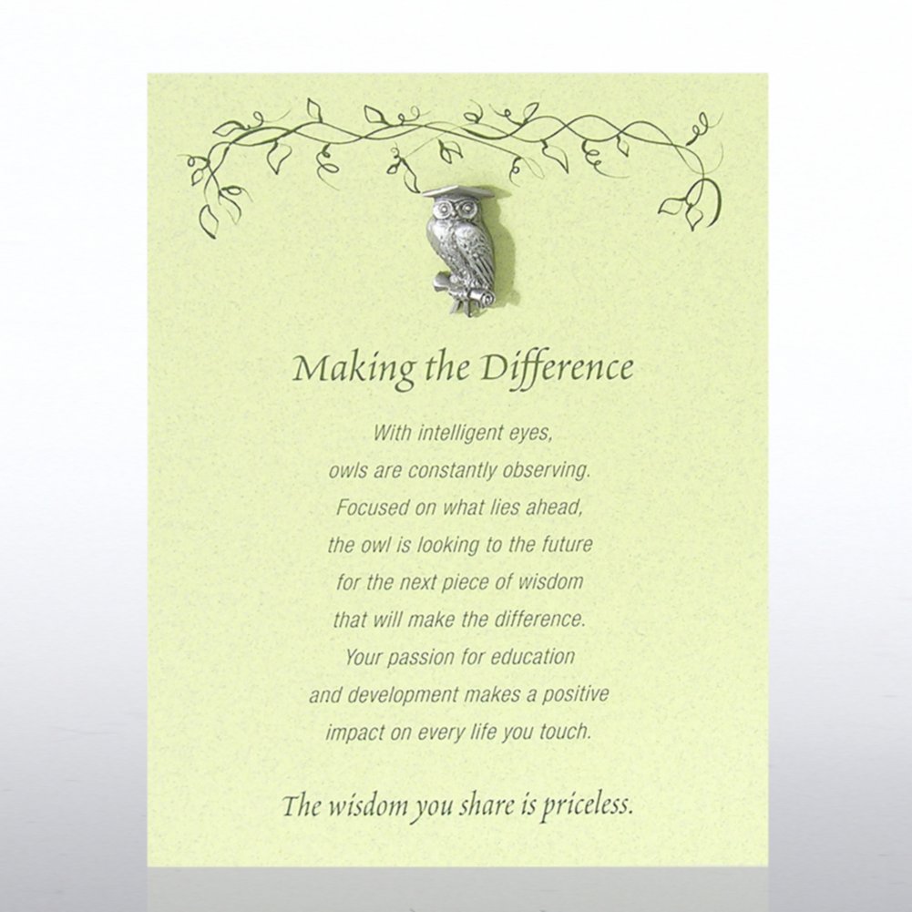 Character Pin - Owl: Making the Difference