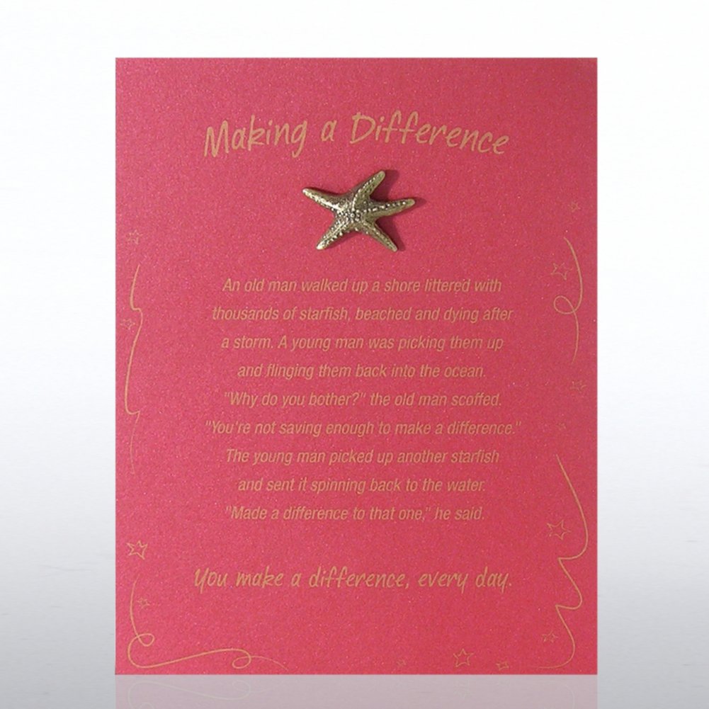 Character Pin - Starfish: Making a Difference - Red Card