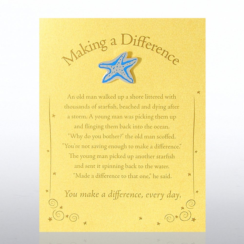 Character Pin - Starfish: Making a Difference - Gold Card