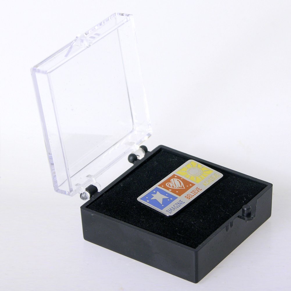 Lapel Pin - Imagine Believe Achieve Silver BOX