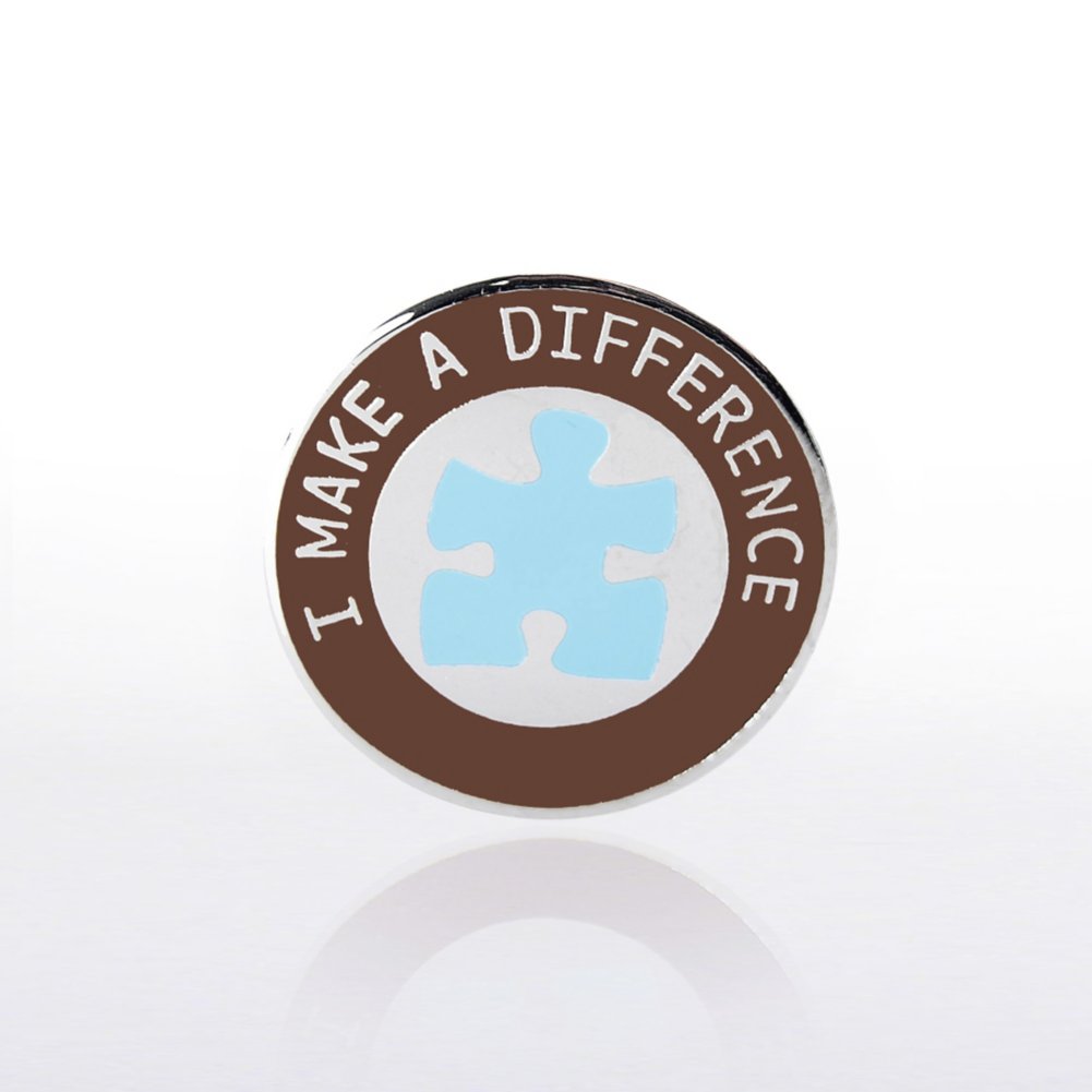 Lapel Pin - Puzzle Piece - I Make a Difference