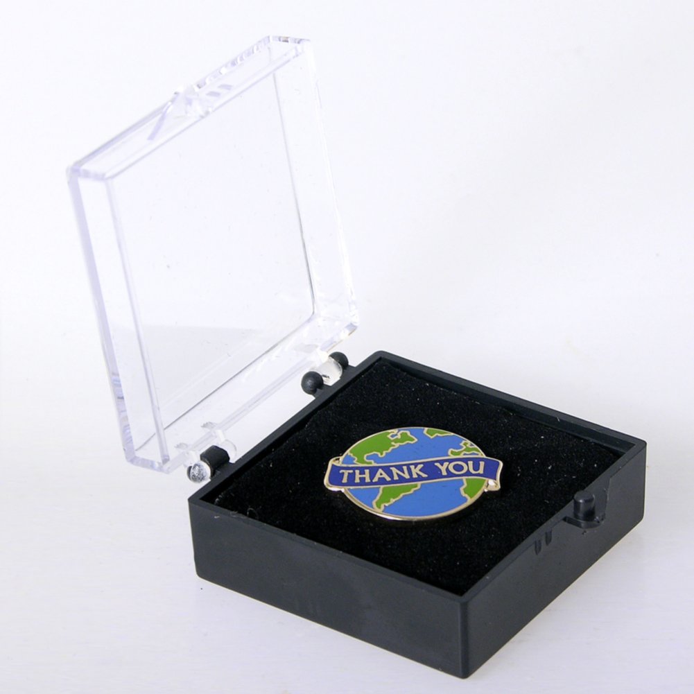 Lapel Pin - Thank You Globe BOX