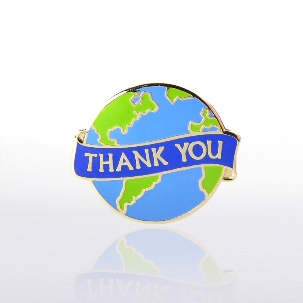Lapel Pin - Thank You Globe
