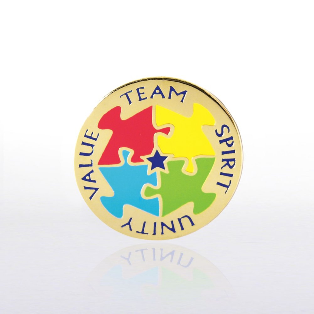 Lapel Pin - Team, Spirit, Unity, Value