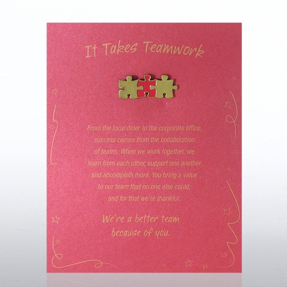Character Pin - It Takes Teamwork - Red Card