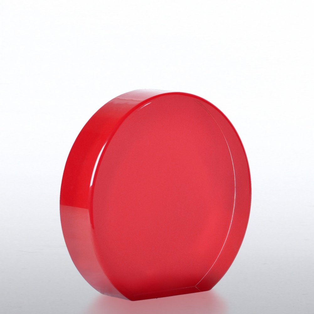 Tribute Trophy - Red Round SIDE