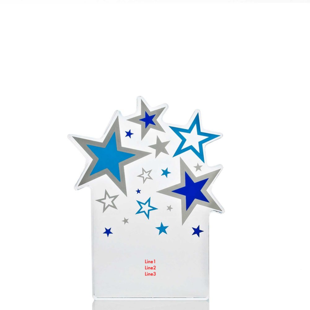 Desktop Acrylic Trophy - Stars