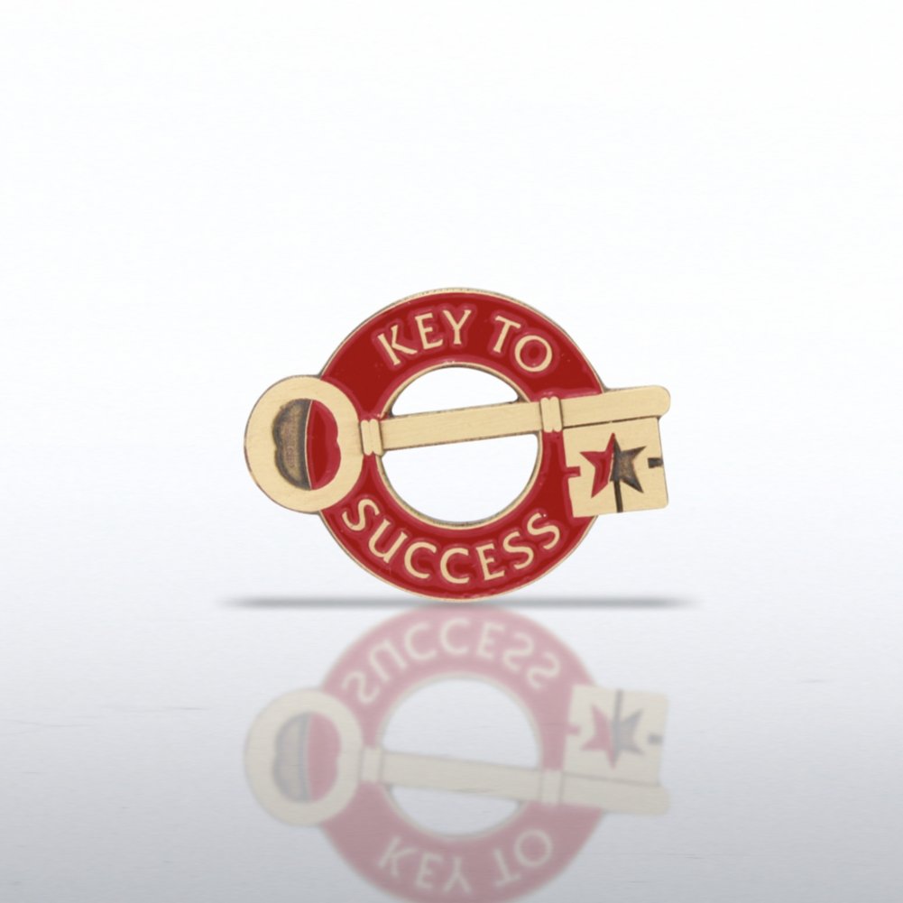 Lapel Pin - Key to Success - Round