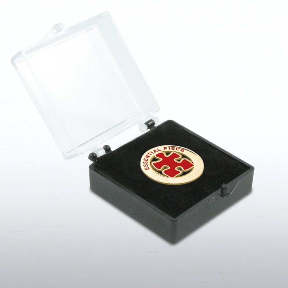 Lapel Pin - Essential Piece - Gold Round BOX