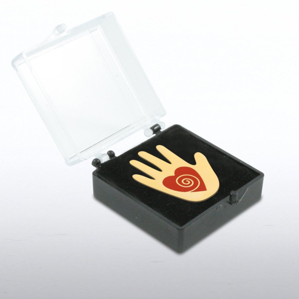 Lapel Pin - Helping Hand Red Heart BOX