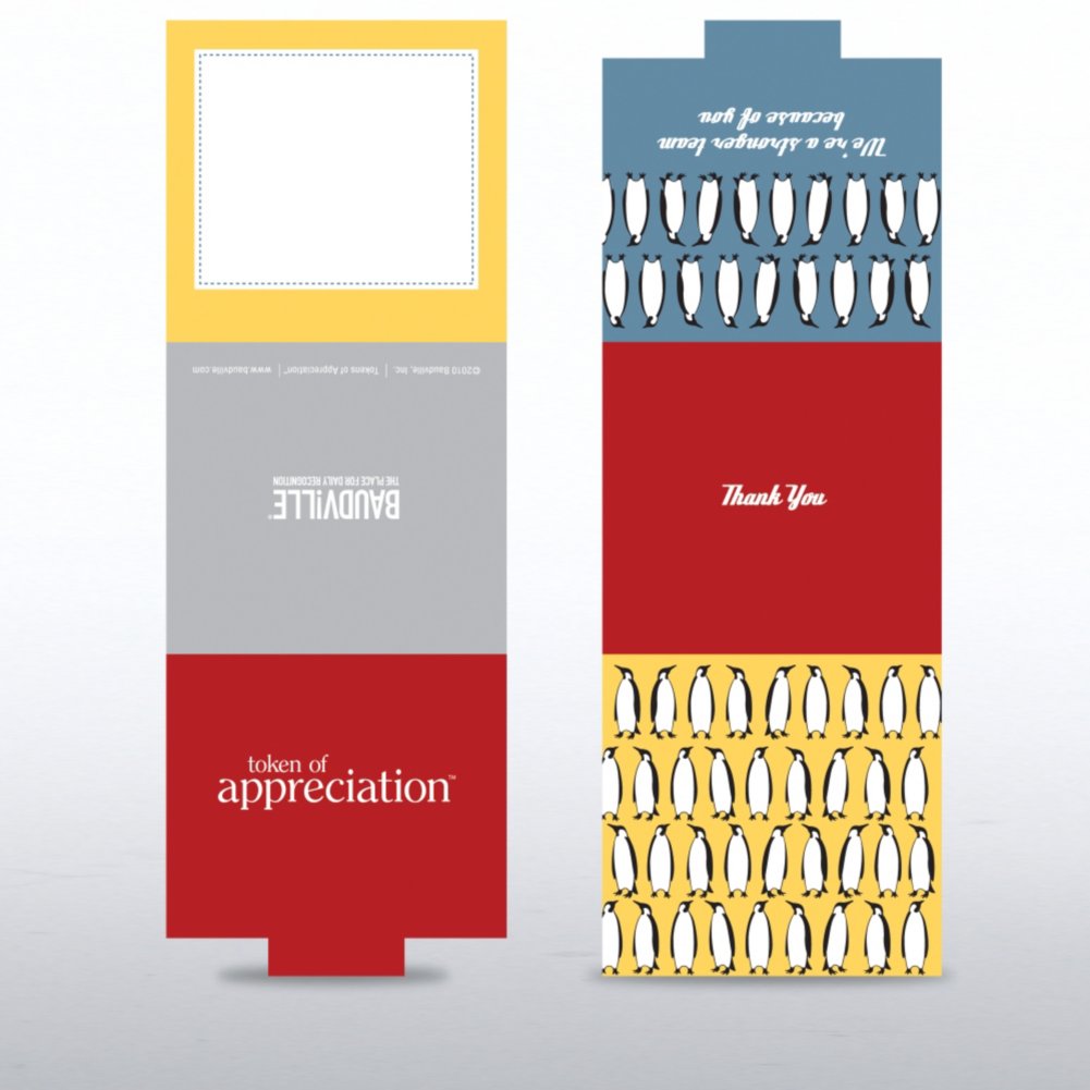 Tokens of Appreciation Envelope Cards - Penguins OPEN