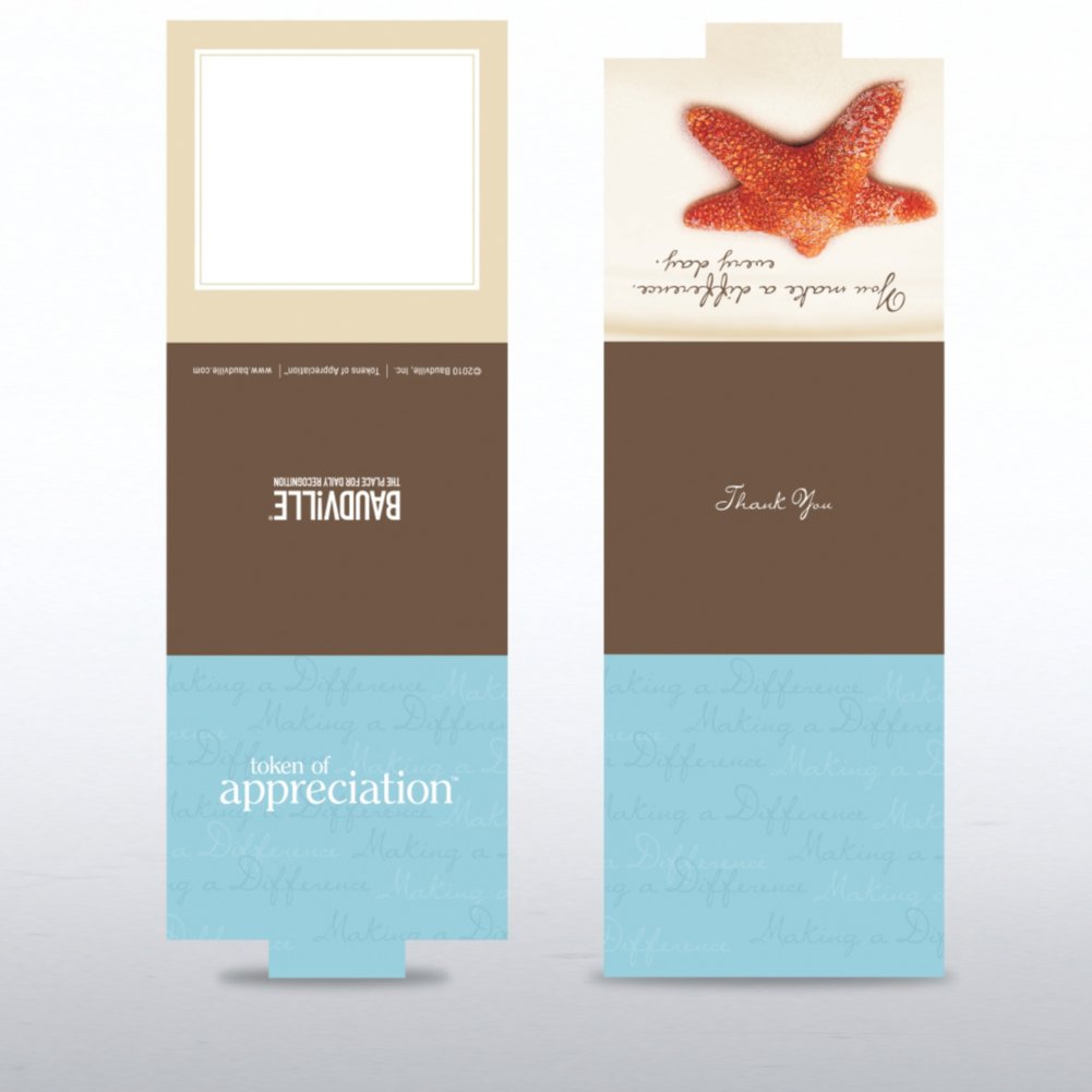 Tokens of Appreciation Envelope Cards - Starfish OPEN
