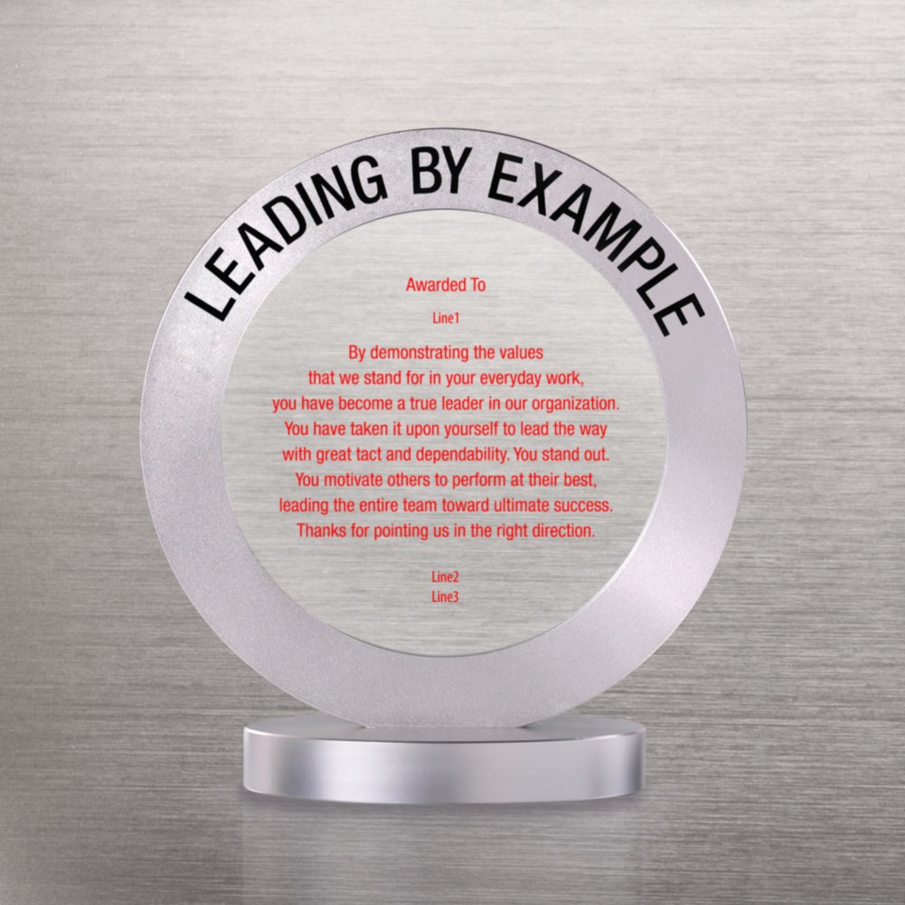 Radiant Ring Trophy - Leading by Example Verse