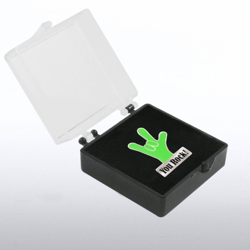 Lapel Pin - You Rock Hand BOX